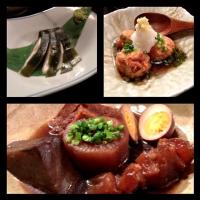 鯖の昆布〆➕やわらかがんもの揚げだし➕黒おでん5福盛り